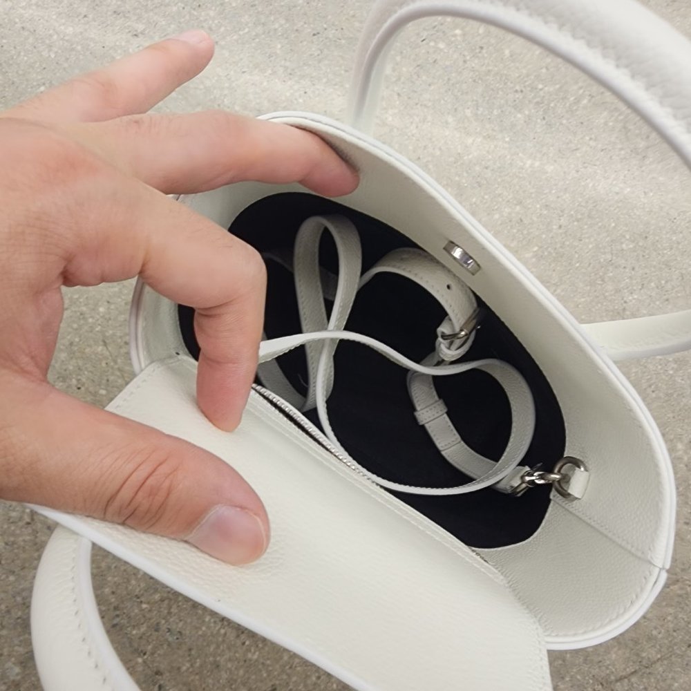 Balenciaga white Logo bag